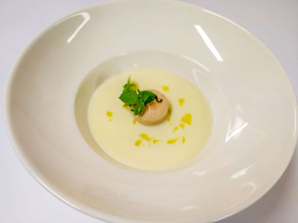 Velouté de panais au foie gras